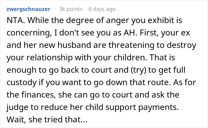 “AITA For Telling My Ex-Wife I Don’t Care If She And Her Family Starve, That I Am Just Responsible For Our Sons?”
