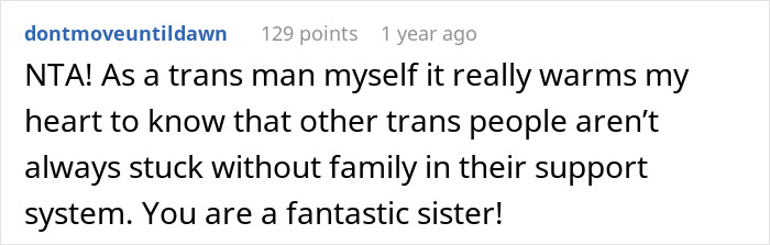 "[Am I The Jerk] For Moving My Trans Sister Into My 'Room' On Our Camping Holiday?"