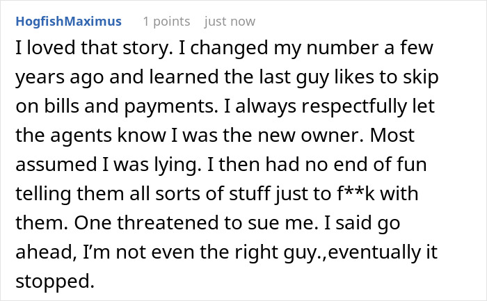 Guy Is Sick And Tired Of Getting Random Phone Calls, Maliciously Complies When Previous Owner Of Number Refuses To Help Out