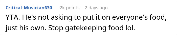 Guy Doesn't Allow Sister's BF To Ruin His Italian Dish With Asian Hot Sauce, Drama Ensues Guy Doesn't Allow Sister's BF To Ruin His Italian Dish With Asian Hot Sauce, Drama Ensues