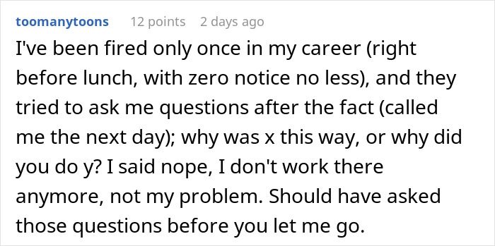 Employee Quits And Charges 3 Times His Salary To Answer Any Questions, Ex-Boss Is Furious Employee Quits And Charges 3 Times His Salary To Answer Any Questions, Ex-Boss Is Furious