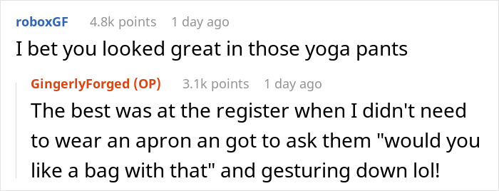 Guy Shows Up Wearing Flared Yoga Pants To Defend His Female Coworkers From New Manager
