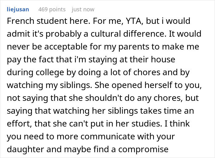 Dad Livid His Daughter Objects To Babysitting His 5 Y.O. Twins, Even Though She Lives With Him Rent-Free Dad Livid His Daughter Objects To Babysitting His 5 Y.O. Twins, Even Though She Lives With Him Rent-Free