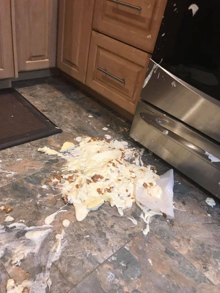 Se me cayó el cheesecake mientras lo estaba desmoldando 