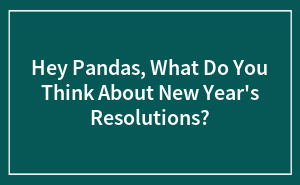 Hey Pandas, What Do You Think About New Year's Resolutions?