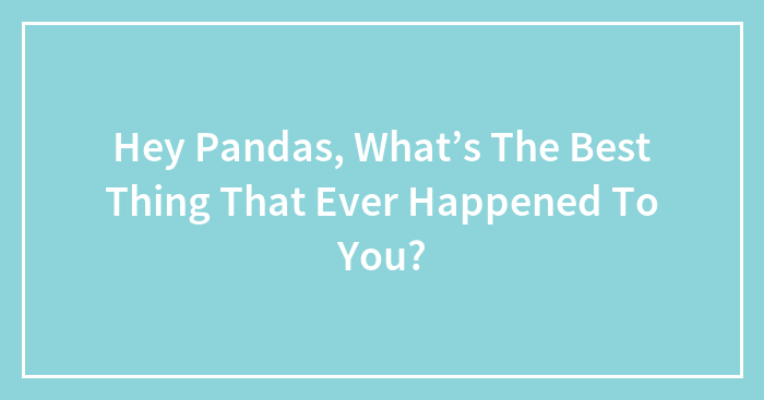 Hey Pandas, What’s The Best Thing That Ever Happened To You? (Closed)
