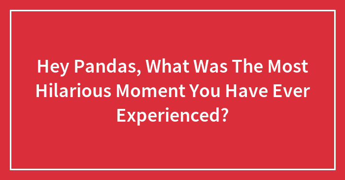 Hey Pandas, What Was The Most Hilarious Moment You Have Ever Experienced? (Closed)