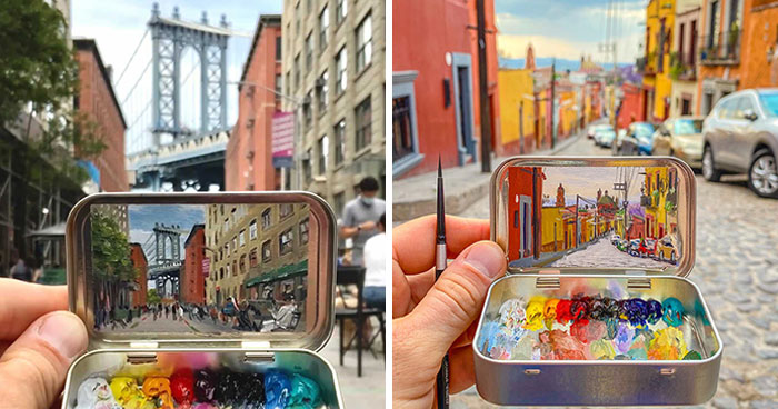 30 Altoids Tins Revived With Tiny Paintings Of Landscapes And Cityscapes By An Ohio-Based Artist (New Pics)