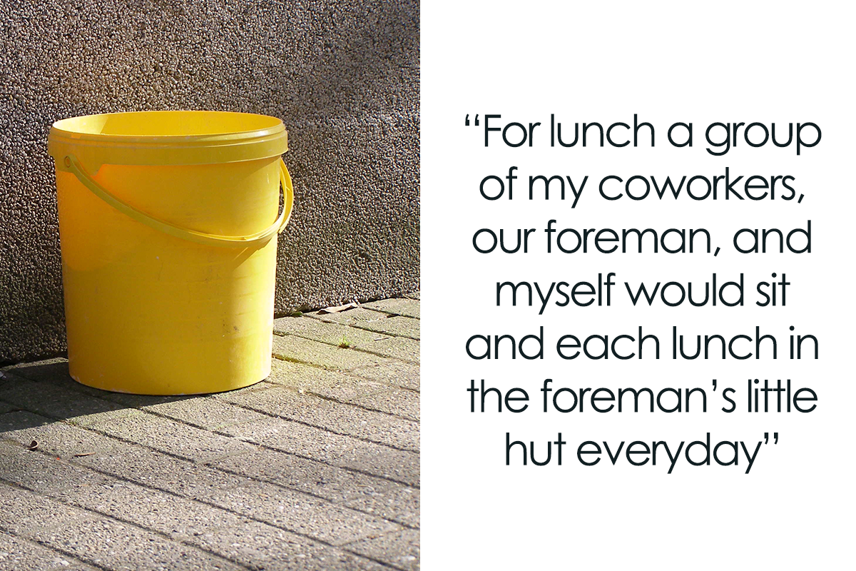 Man Is Fed Up With Coworker Kicking The Bucket He Sits On Out From