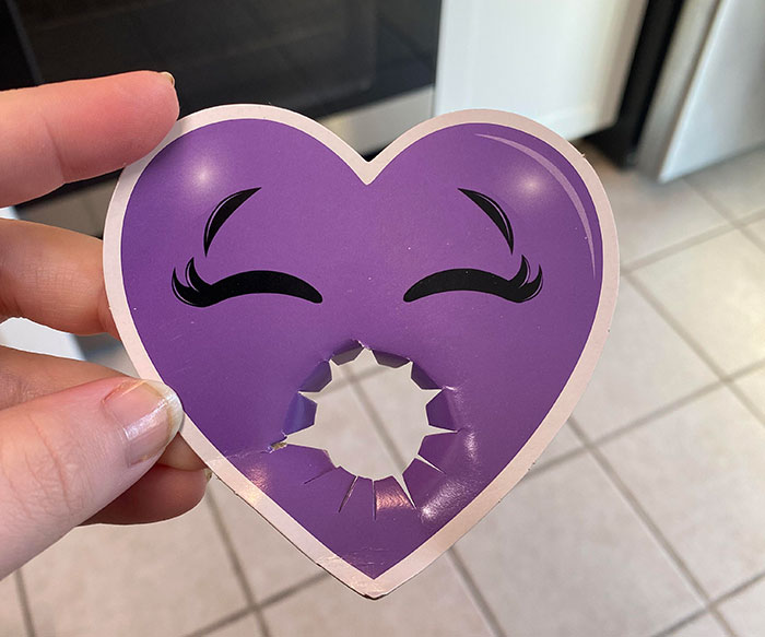 My Daughter Received This Valentine At School Today. It Came With A Ring Pop With Lips On It