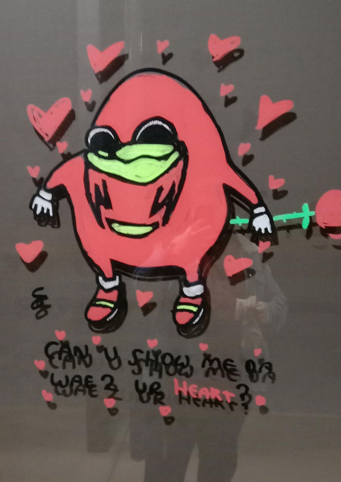 Local Thai Restaurant Using Uganda Knuckles For Valentine's Day Art