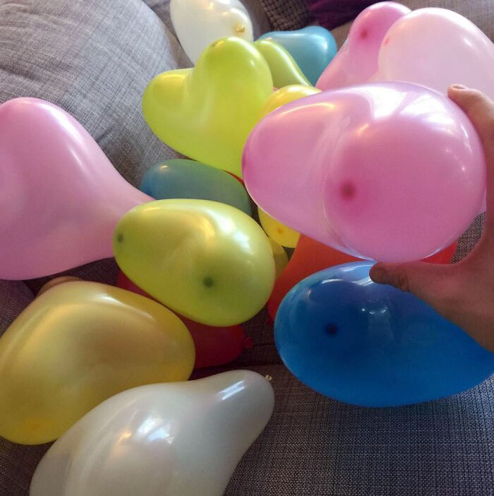Estos globos en forma de corazón