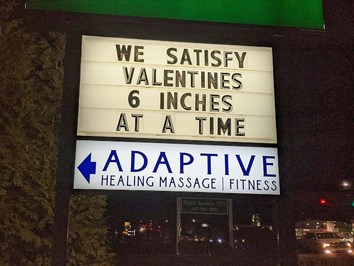 Subway Near Us Put Valentine’s Day Advert On Shared Sign