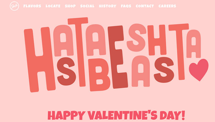 Shashta Soft Drinks (Which Still Exists!) Created This Magnificent Clusterfark Of Letters For Valentine's Day. Still Up On Their Webpage