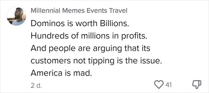 Domino’s Delivery Driver Goes Viral With 816K Views After Sharing How Much She Earns In Tips Domino’s Delivery Driver Goes Viral With 816K Views After Sharing How Much She Earns In Tips