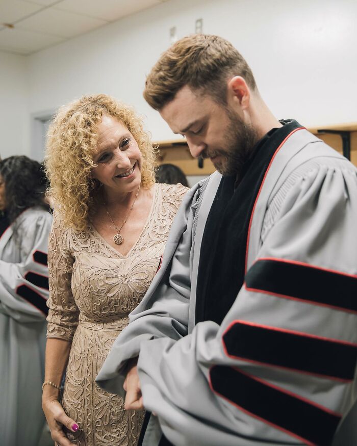 Justin Timberlake And His Mother Lynn Bomar Harless
