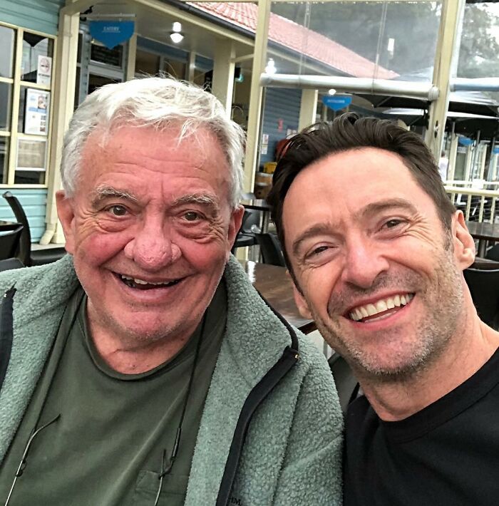 Hugh Jackman With His Father Christopher John Jackman Hugh Jackman With His Father Christopher John Jackman