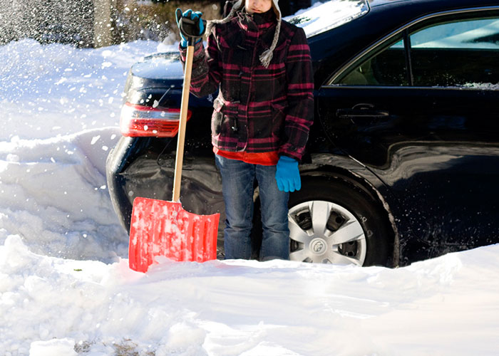 The entitled newcomer expects his neighbor to shovel the driveway and blames him for the lack of work due to the snow
