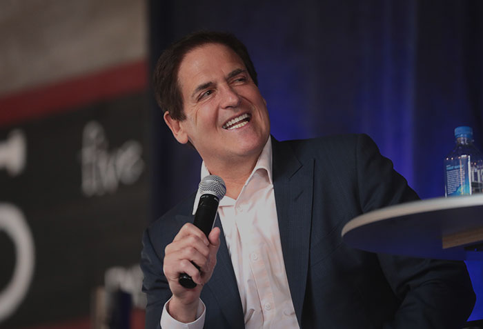 Picture of Mark Cuban talking and smiling