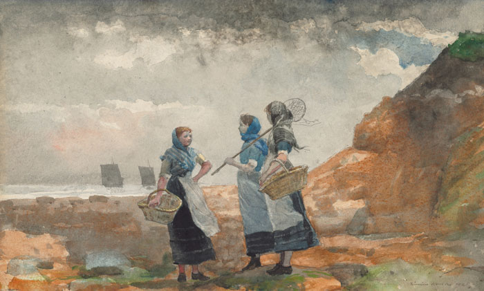 Three Fisher Girls By Winslow Homer