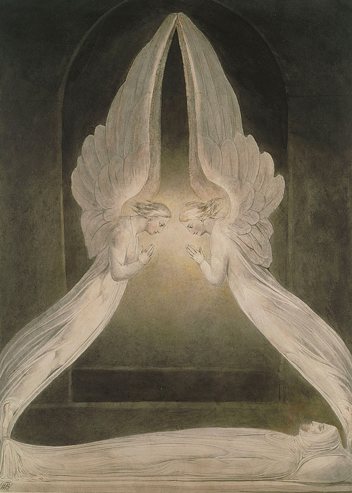 The Angels Hovering Over The Body Of Christ In The Sepulchre By William Blake