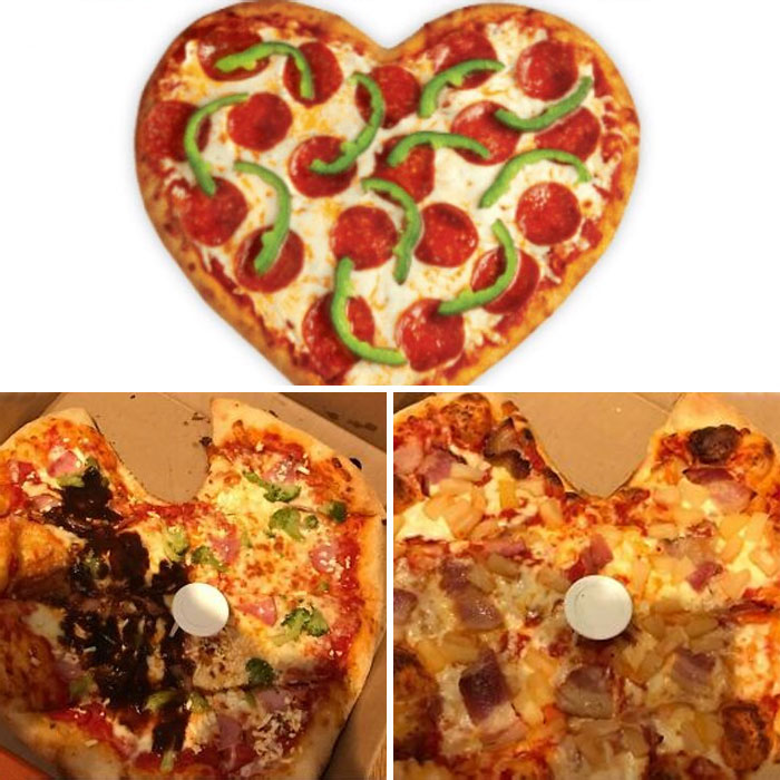 Ordered The Heart-Shaped Pizza For Valentine's Day