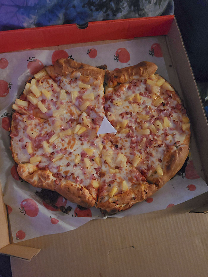 Our "Heart-Shaped" Pizza From The Pizza Hotline (I Don't Know What I Expected)