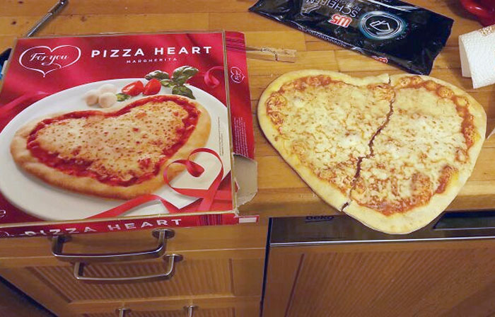 Valentine's Day Pizza Heart. I Ended Up Eating It Alone