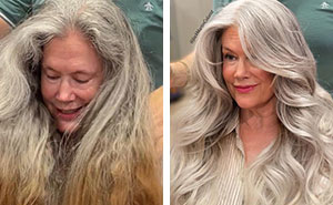En lugar de teñir sus raíces canosas, este estilista logró que sus clientas lucieran una bella cabellera gris (35 imágenes nuevas)