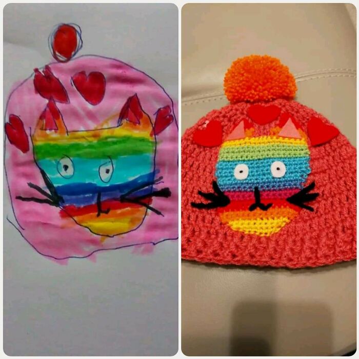 A Hat From A Wee Girls Drawing