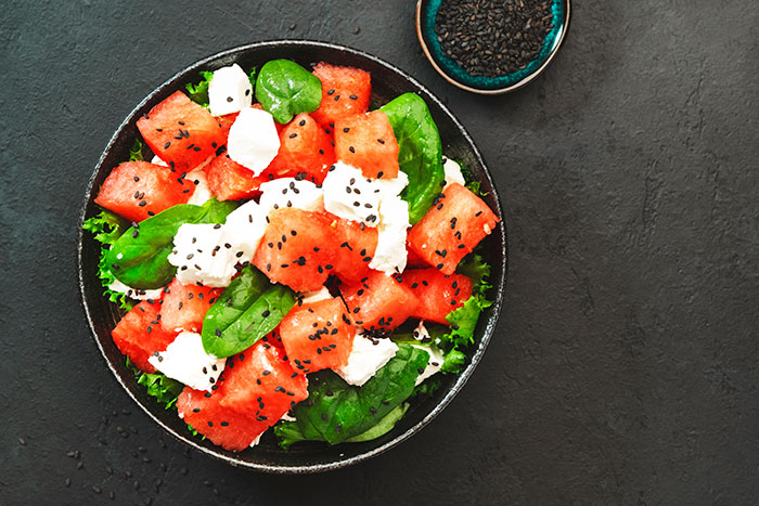 One Of My Favorite Snacks Ever Is Watermelon And Feta Cheese With Some Chopped Mint. The Flavors Work So Well Together And It’s Very Simple To Put Together
