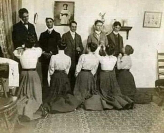 In The Late 1800s Early 1900s, It Was Tradition That On The 31st Of December, The Wife Would Kneel In Front Of Her Husband And Apologise For Everything She Got Wrong During The Course Of The Year