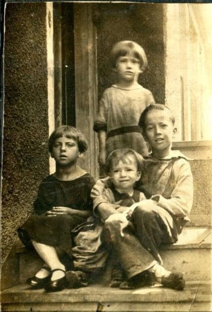 1924 My Dad At The Top With His Sister And Brothers, Irish Section Of The South Side Of Chicago