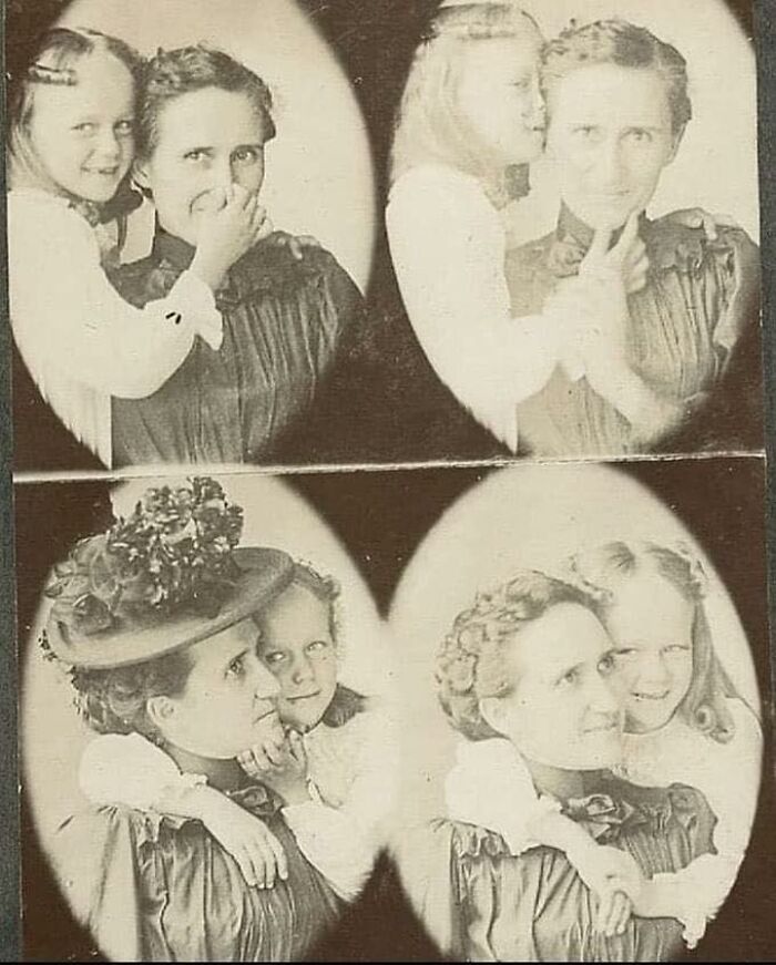 Fotografías de madre e hija de 1900