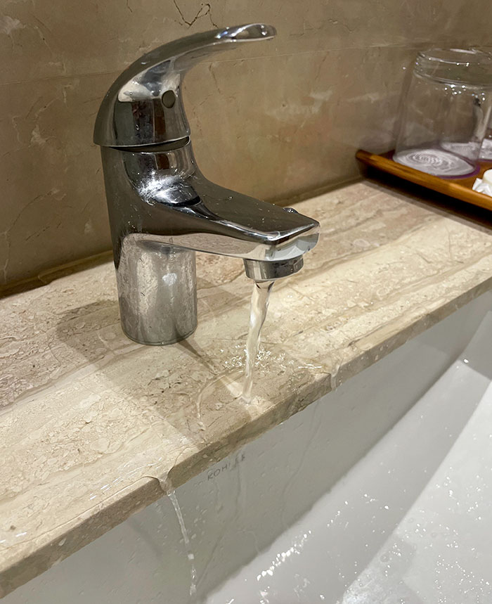 The Faucet Is Placed Further Than It Should Be