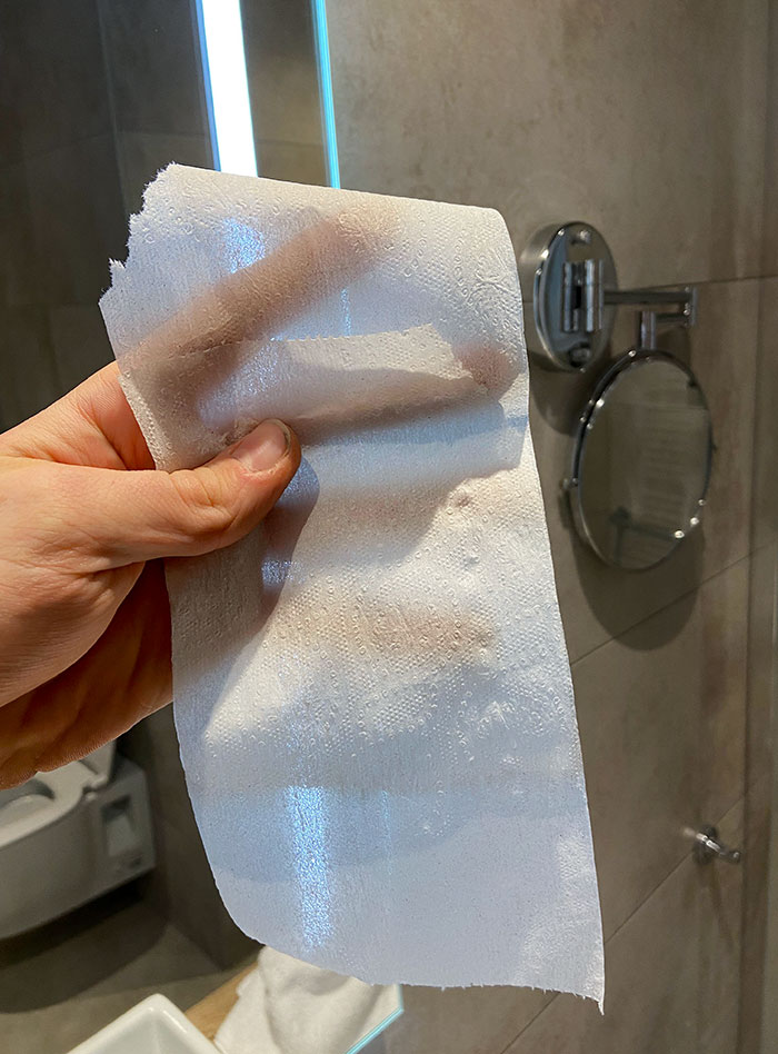 The Toilet Paper Of The 4-Star Hotel I Am Staying At