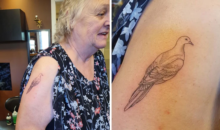 Mi abuela (77 años) acaba de hacerse su primer tatuaje. "No me ha dolido nada"
