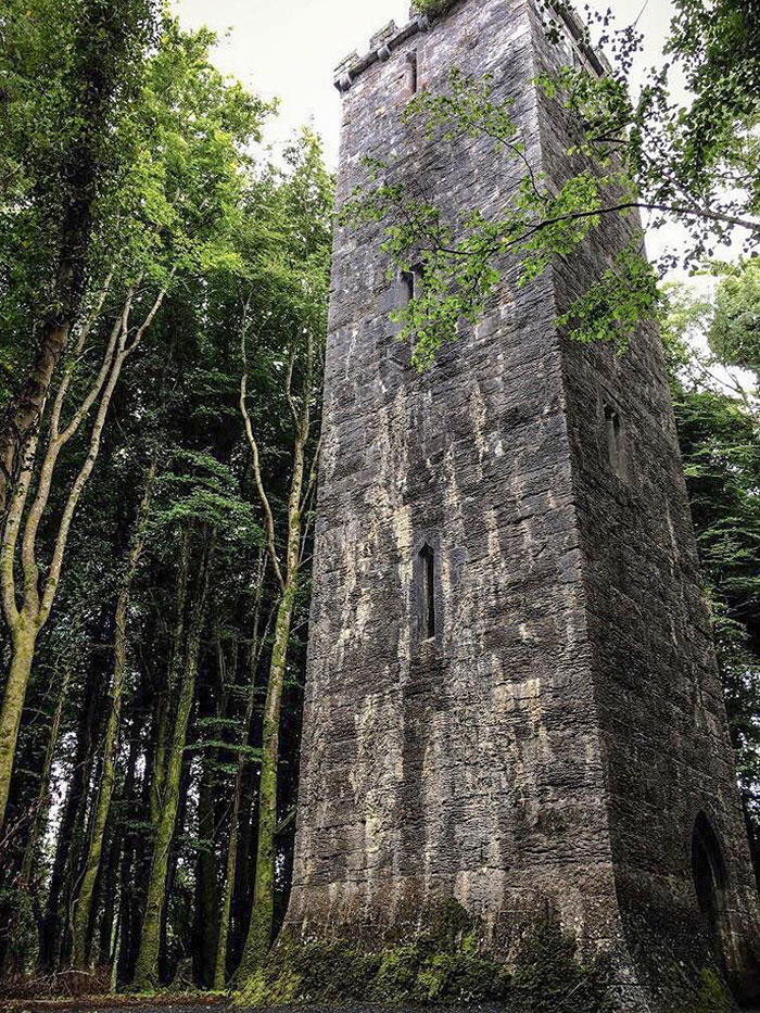 Esta torre que encontramos en un bosque irlandés parece sacada de un cuento de hadas