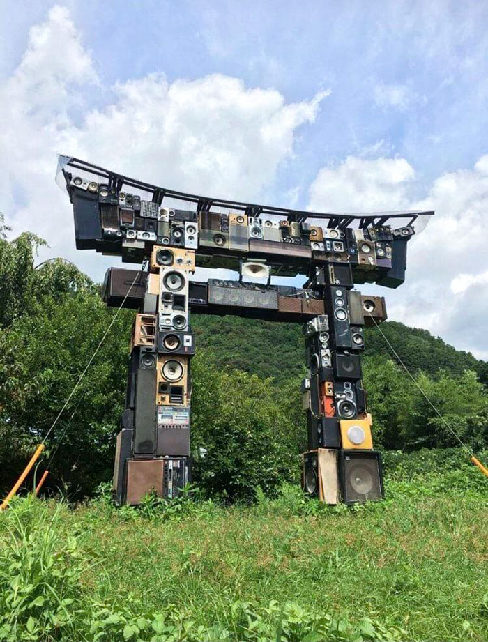 Speaker Shrine In Japan That You Can Bluetooth Your Own Audio To
