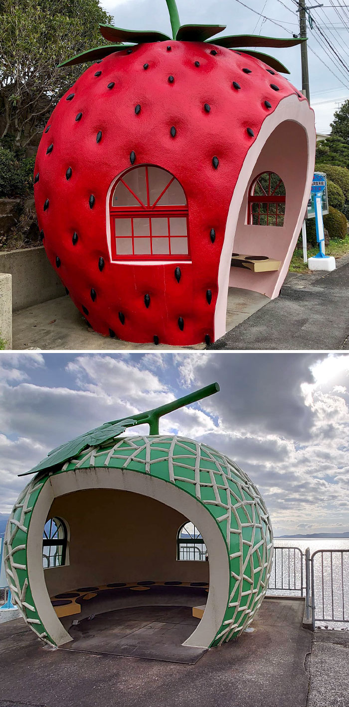 These Fruit-Shaped Bus Stops