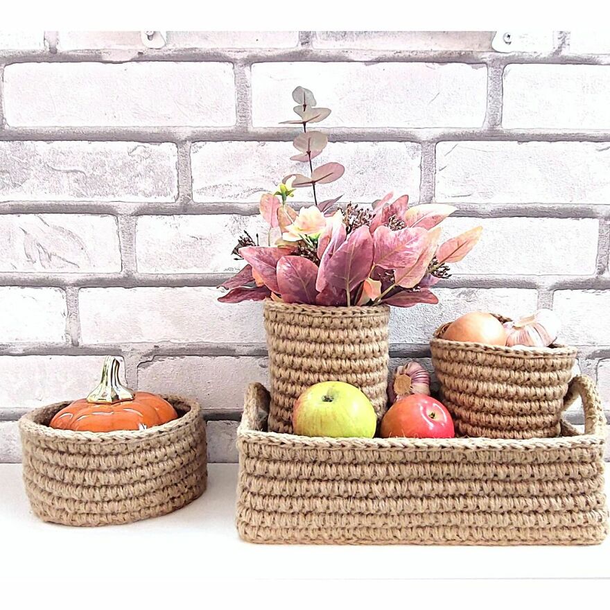 Handmade Storage And Organization Tray And Various Baskets - A Convenient Solution For Home And Garden!