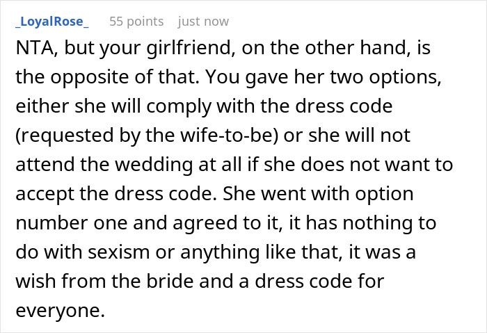Guy Leaves For Boss's Wedding Alone After Seeing How Girlfriend Looks, Her Friends Call Him Cruel And Sexist, But The Internet Backs Him Up Guy Leaves For Boss's Wedding Alone After Seeing How Girlfriend Looks, Her Friends Call Him Cruel And Sexist, But The Internet Backs Him Up