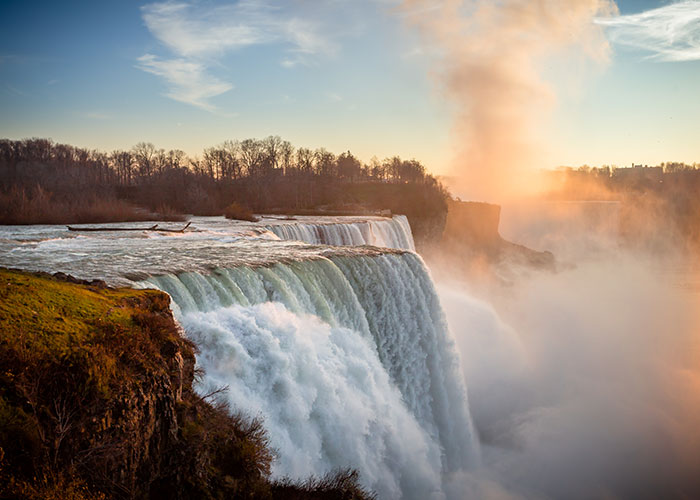 Savor The Serenity Of Niagara Falls (Border Between New York, USA And Ontario, Canada)
