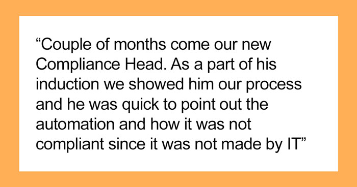 New Boss Gets Himself Fired After Demanding An Entirely New Solution For Automation Process And Making Company Lose $1.2M Per Year