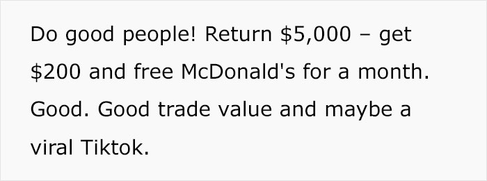 'No, I'm McKeeping it': Guy goes viral for finding thousands of dollars in cash in McDonald's order and returning it