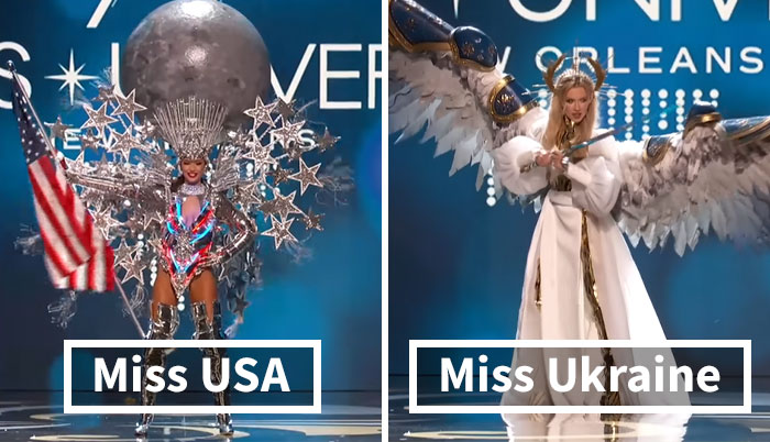 30 Pics Of The Miss Universe Contestants Wearing “National Costumes”