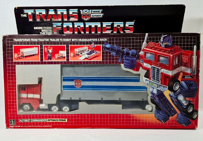 Original Transformers action figure Optimus Prime in the box