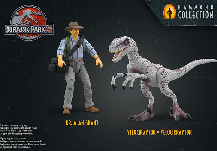 Mattel Jurassic Park Hammond collection Dr. Alan Grant Velociraptor Dinosaur