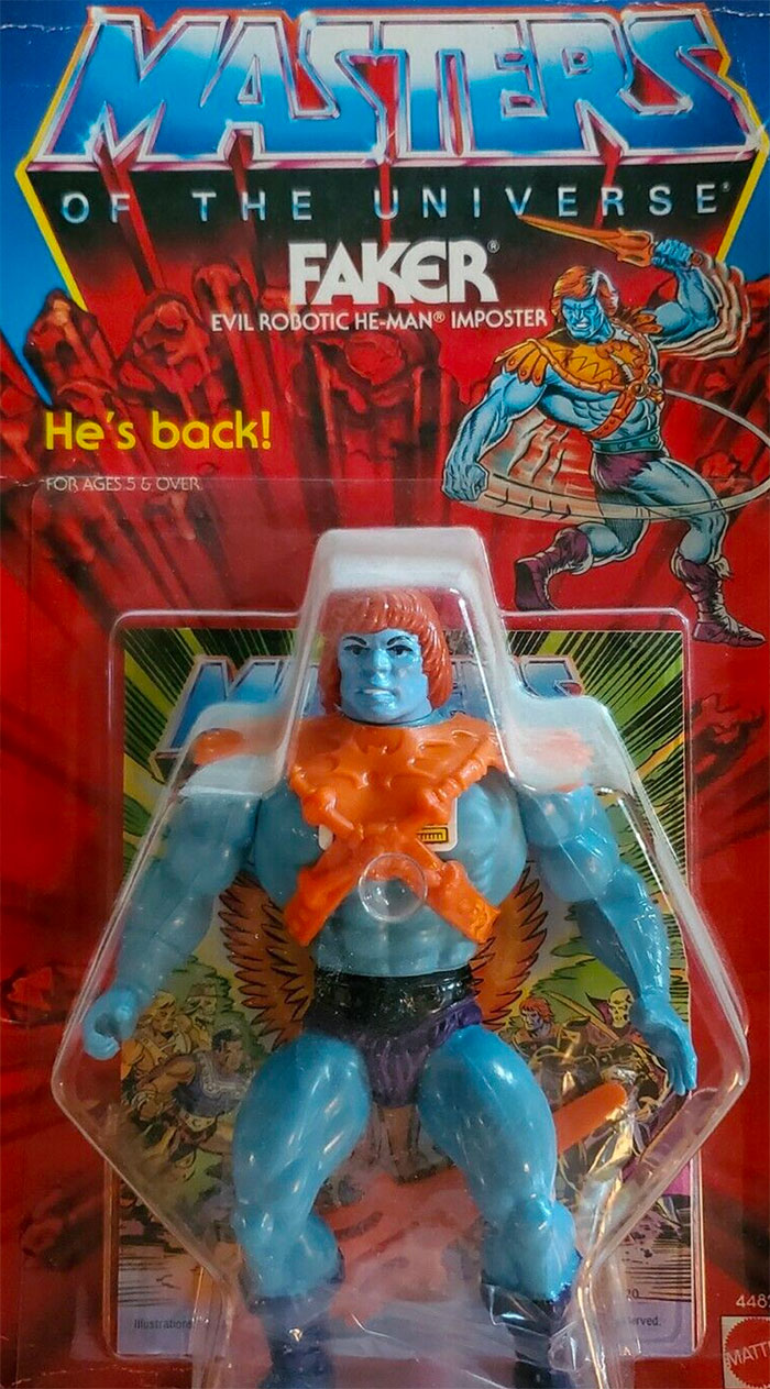 Faker vintage MOTU Masters Of The Universe figure complete in the box