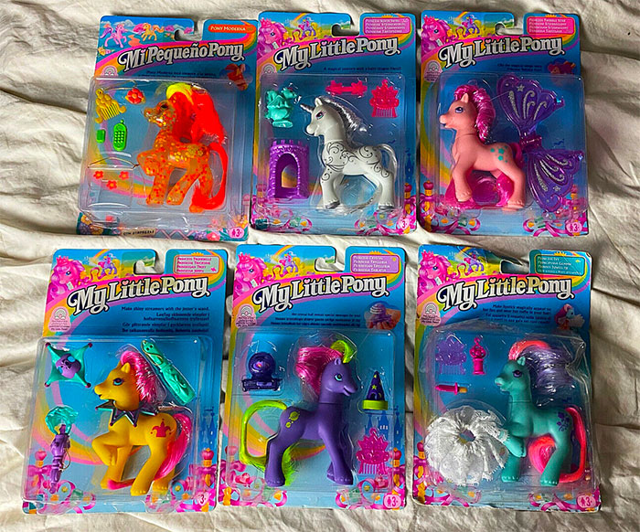 My Little Pony G2 Rare Lot Unicorn - Princess Ponies on card MOC
